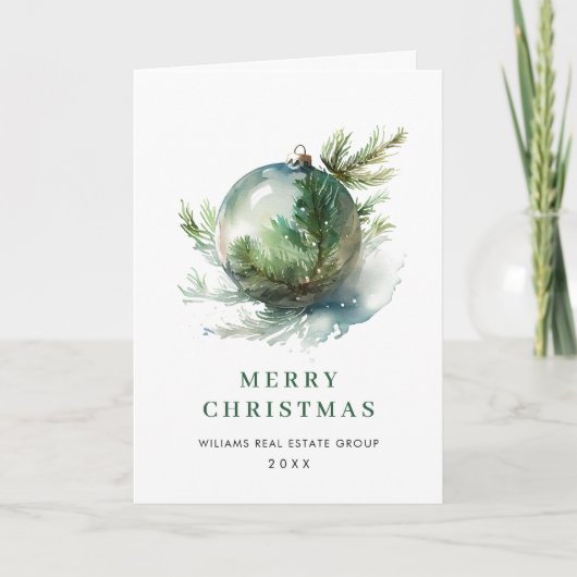 エレガント企業の聖降誕祭の挨拶 シーズンカード (正面)