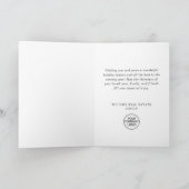 エレガント企業の聖降誕祭の挨拶 シーズンカード (内部)