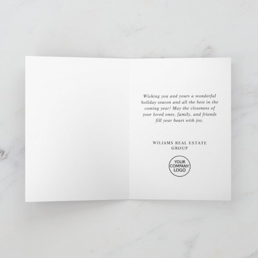 エレガント企業の聖降誕祭の挨拶 シーズンカード (内部)