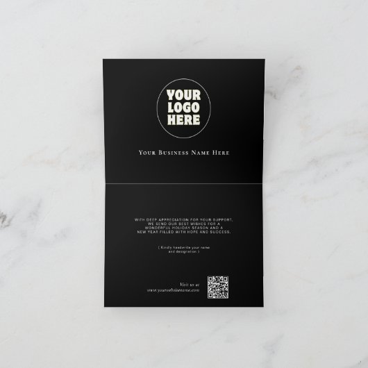 エレガント企業のHoliday Greeting Card 2025 シーズンカード (内部)