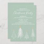 エレガント企業のOfficeのパーティー 招待状 (正面/裏面)