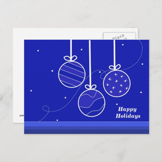 エレガント休日の装飾 シーズンポストカード (正面/裏面)