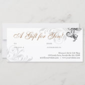 エレガント休日ギフト証明書小売フローラ (裏面)