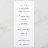 エレガント伝統的な結婚式 プログラム (正面)