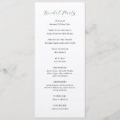 エレガント伝統的な結婚式 プログラム (裏面)