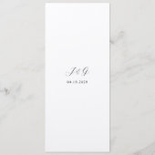 エレガント伝統的な結婚式 メニュー (裏面)