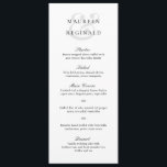 エレガント伝統的アンパフォーマル結婚ン メニュー<br><div class="desc">白とエレガント黒のメ結婚ニューシンプルは、デザインと大きなアンパサンドを含むミニマルフォントの新郎新婦の名前の後ろにセリフを伝統的置く。クラシックに最適な選択結婚フォーマル品。</div>