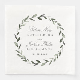 エレガント伝統的オリーブブランチリース結婚ズ