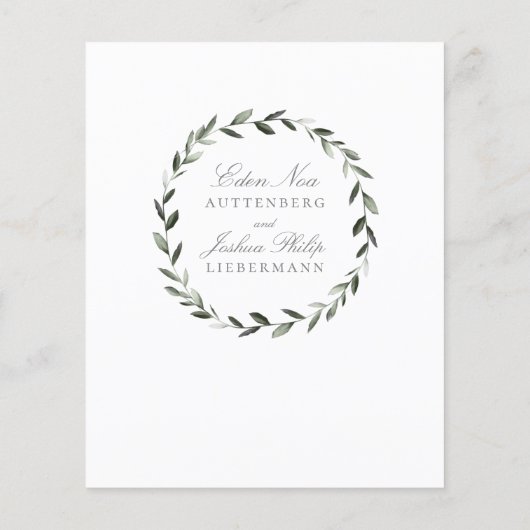 エレガント伝統的オリーブブランチリース詳細 (裏面)