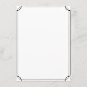 エレガント伝統的クラシックシンプル詳細 エンクロージャーカード (裏面)