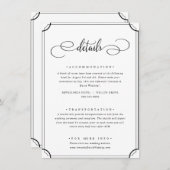エレガント伝統的クラシックシンプル詳細 エンクロージャーカード (正面/裏面)