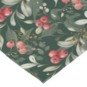 エレガント伝統的クリスマスの緑 ショートテーブルランナー (コーナー)