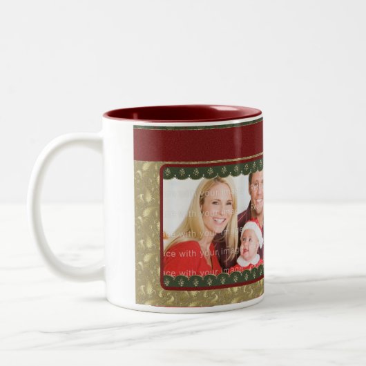 エレガント伝統的デザイン ツートーンマグカップ (左)