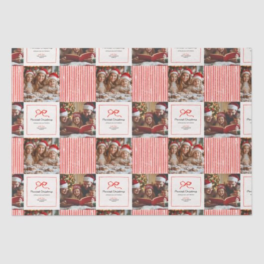 エレガント伝統的モダンRed Bow写真 薄葉紙 (正面)