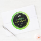 エレガント体Serub製品包装グリーンブラック ラウンドシール (封筒)