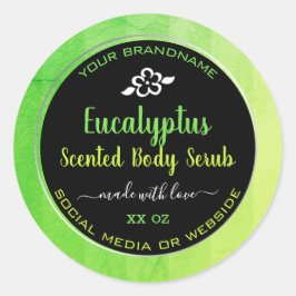 エレガント体Serub製品包装グリーンブラック ラウンドシール