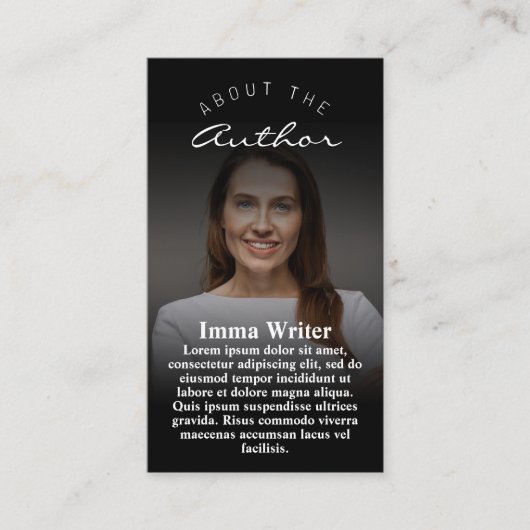 エレガント作家ミート&あいさつプロモバーティカル 名刺 (正面)