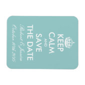 エレガント保日のマグネットを結婚保存 マグネット (横)