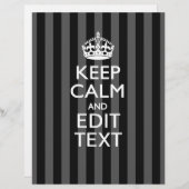 エレガント保CALMと黒い文字のテキストライプスト (正面/裏面)