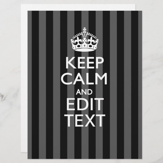 エレガント保CALMと黒い文字のテキストライプスト (正面/裏面)