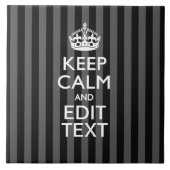 エレガント保CALMと黒い文字のテキストライプスト タイル (正面)