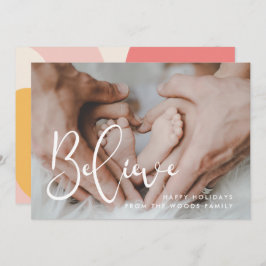 エレガント信じChristmas感動的 Photo シーズンカード