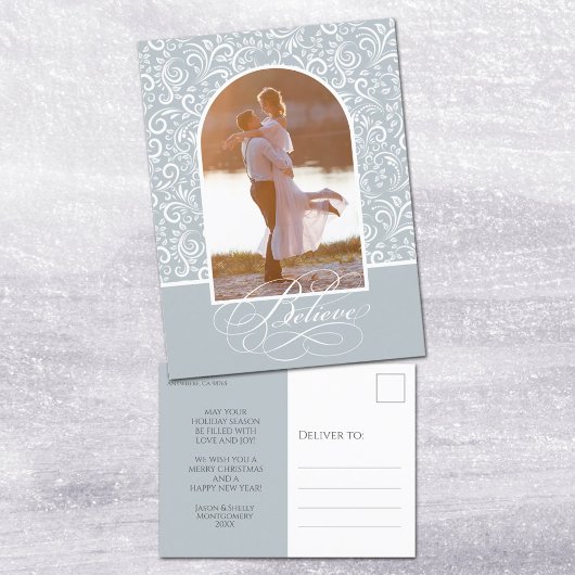 エレガント信じChristmas Photo シーズンポストカード