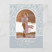 エレガント信じChristmas Photo シーズンポストカード (正面)