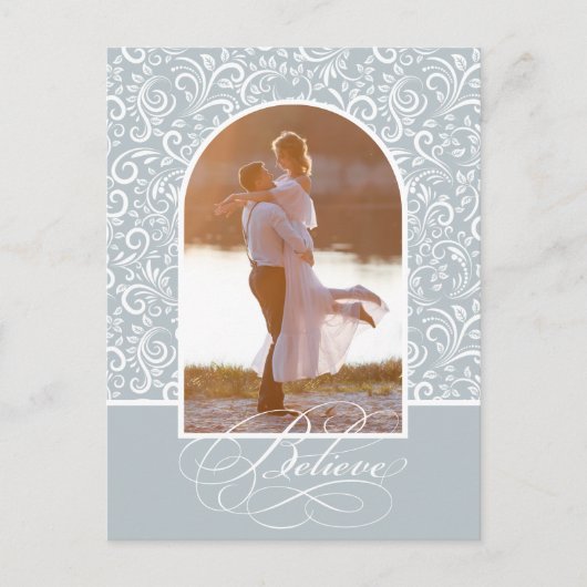 エレガント信じChristmas Photo シーズンポストカード (正面)