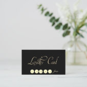 エレガント光スタイリッシュ，黒のロイヤリティカード ロイヤリティカード (スタンド正面)