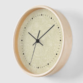 エレガント光ベージュヴィンテージフローラペイズリーパターン 壁時計 (傾斜)