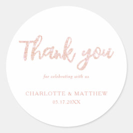 エレガント光沢のあるバラ金ゴールド結婚グリッター ラウンドシール