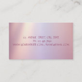 エレガント光沢モダンのあるグリッター唇、まつげオパール 名刺 (裏面)