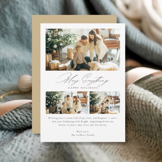 エレガント全メリー3 Photo Christmas Family シーズンカード