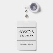 「エレガント公式ビジター」バッジ バッジ (正面（伸縮クリップ）)