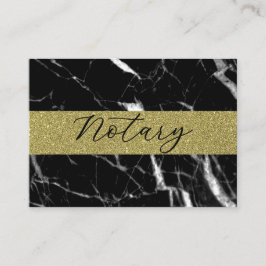 エレガント公証人スクリプトブラック大理石グリッター金ゴールド 名刺