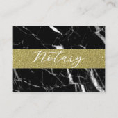 エレガント公証人スクリプトブラック大理石グリッター金ゴールド 名刺 (正面)