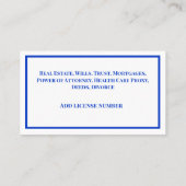 エレガント公証人ローン署名業者の縁ど金ゴールド 名刺 (裏面)