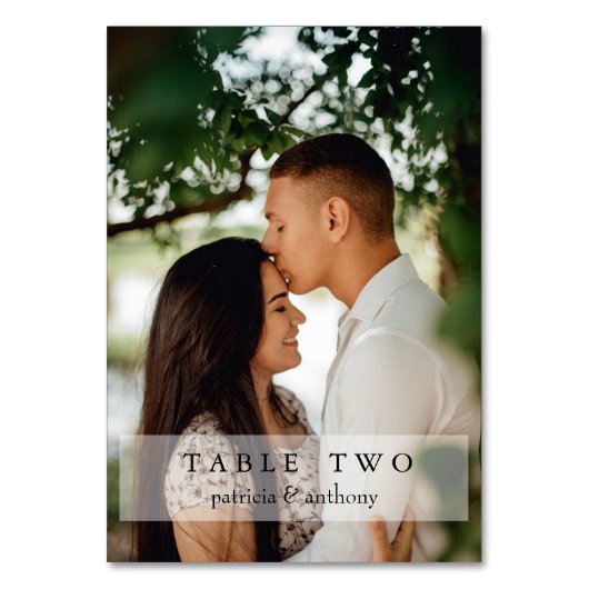 エレガント写カスタム真のテーブル番号 テーブルナンバー (正面)