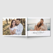 エレガント写モダン真の書道結婚の ゲストブック (全面)