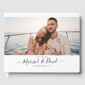 エレガント写モダン真の書道結婚の ゲストブック (正面)