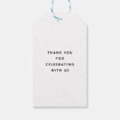 エレガント写数々の真卒業生 ギフトタグ (裏面)