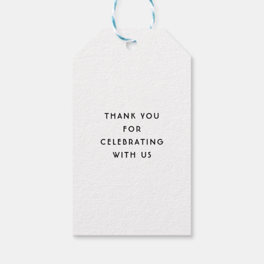 エレガント写数々の真卒業生 ギフトタグ (裏面)