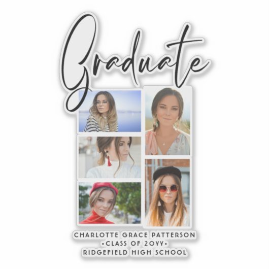 エレガント写数々の真卒業生 シール (正面)