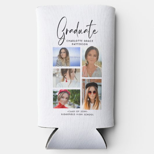 エレガント写数々の真卒業生 スリム缶クーラー (正面)