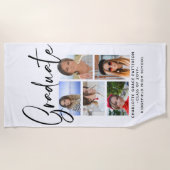 エレガント写数々の真卒業生 ビーチタオル (正面)