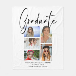 エレガント写数々の真卒業生 フリースブランケット