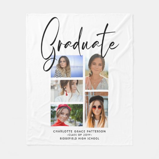 エレガント写数々の真卒業生 フリースブランケット (正面)