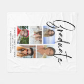 エレガント写数々の真卒業生 フリースブランケット (正面(横))