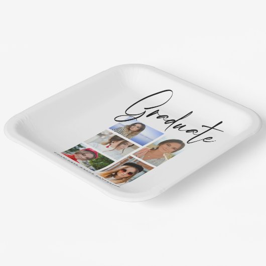 エレガント写数々の真卒業生 ペーパープレート (傾斜あり)